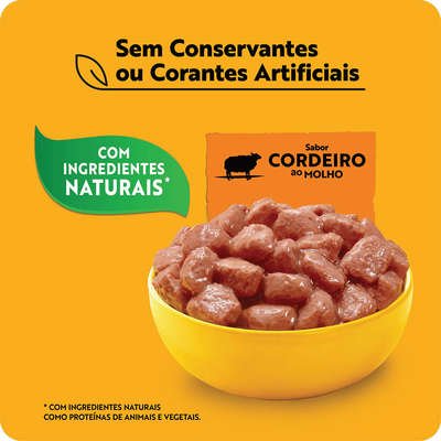 Ração Úmida Pedigree Sachê Cordeiro ao Molho para Cães Adultos de Raças Pequenas - Imagem 5