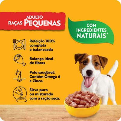 Ração Úmida Pedigree Sachê Cordeiro ao Molho para Cães Adultos de Raças Pequenas - Imagem 6