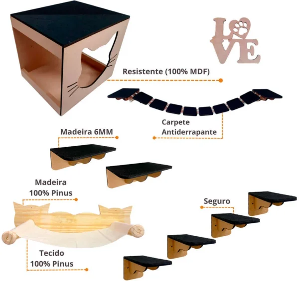 Alternative view of Kit Playground com Rede para Gatos