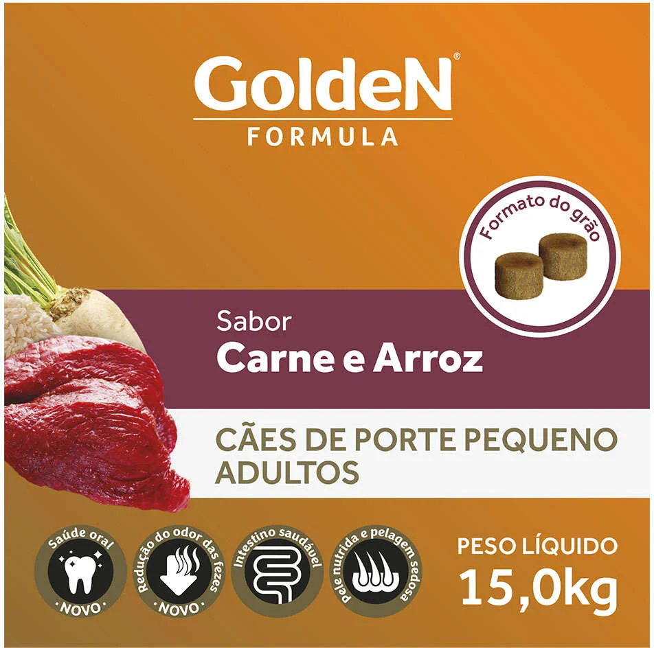 Ração Seca PremieR Pet Golden Formula Carne e Arroz para Cães Adultos de Raças Pequenas - Imagem 4