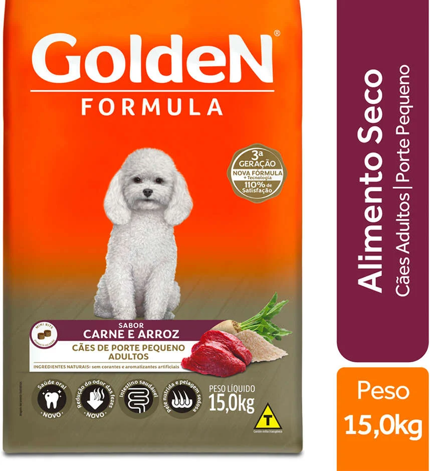 Ração Seca PremieR Pet Golden Formula Carne e Arroz para Cães Adultos de Raças Pequenas - Imagem 3